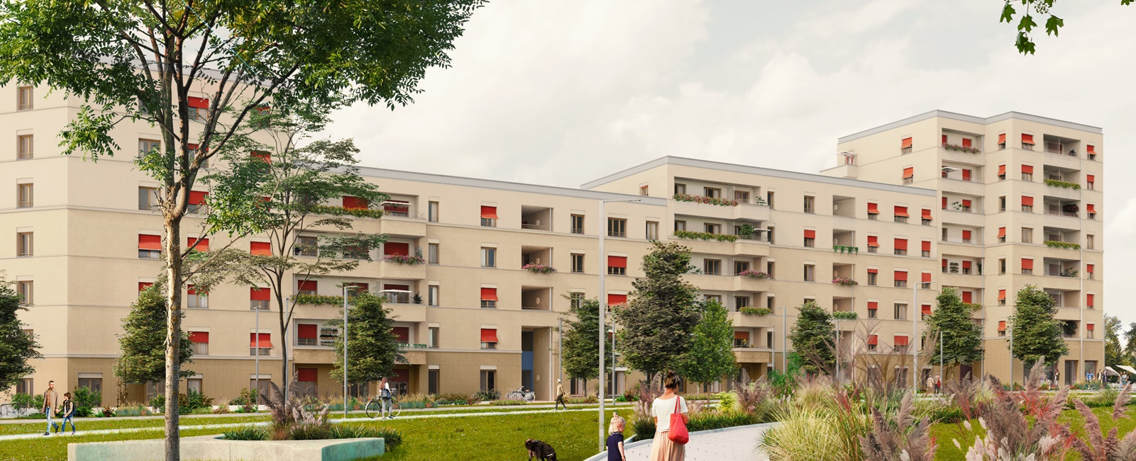 Visualisierungen der neuen geförderten Mietwohnungen in Nürnberg Lichtenreuth
