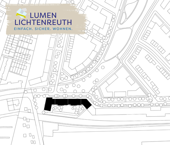 Lageplan der neuen geförderten Mietwohnungen in Lichtenreuth